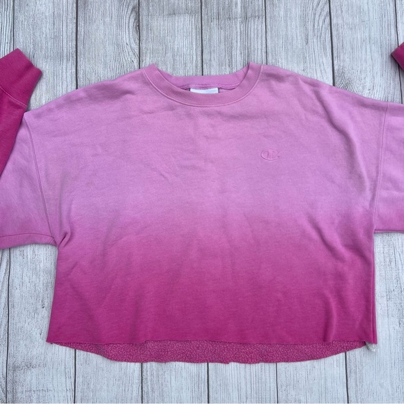 Champion Pink Ombré Cropped Sweater - Picture 4 of 6